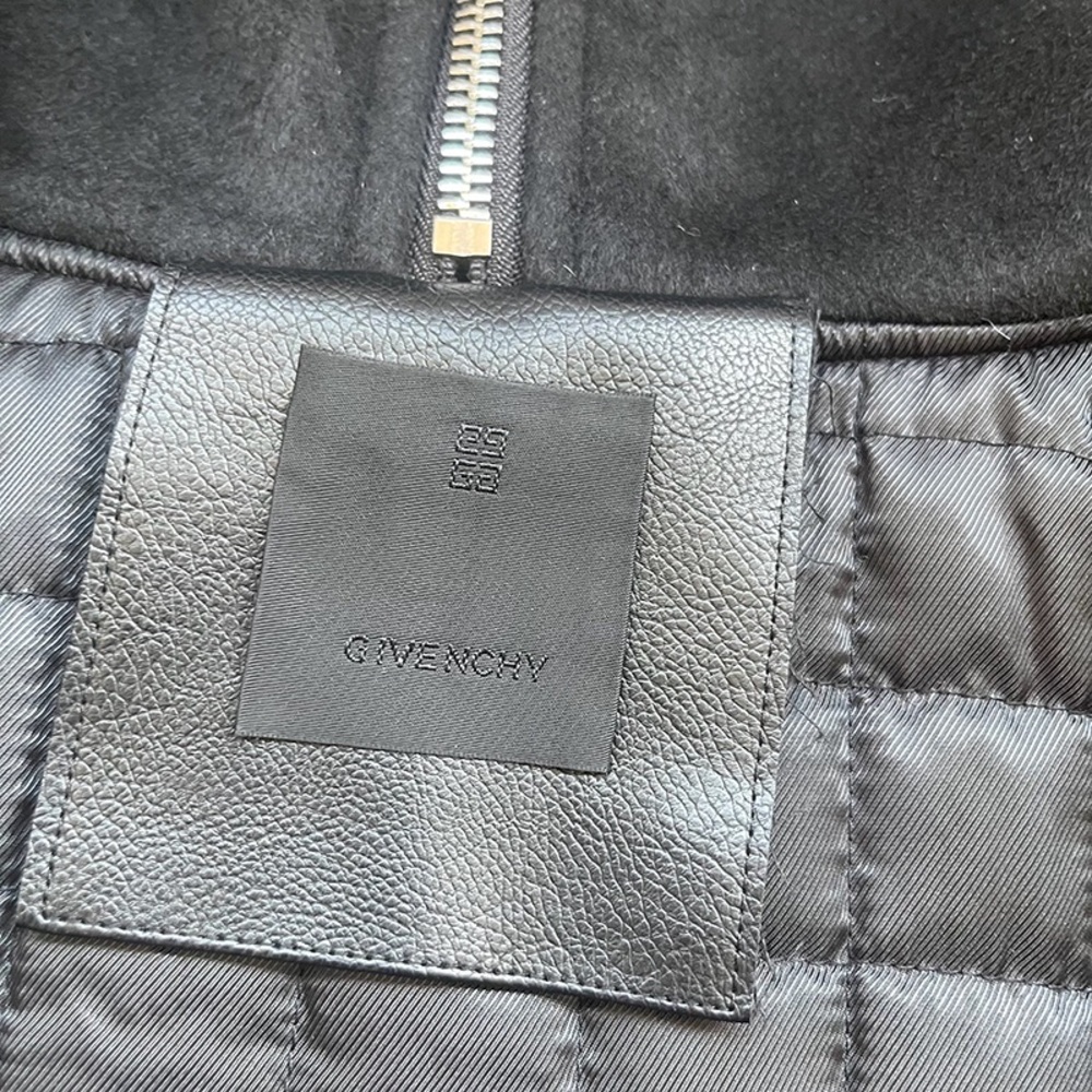 Givenchy Black Varsity Jacket with Leather Sleeves - Picture 7 of 12